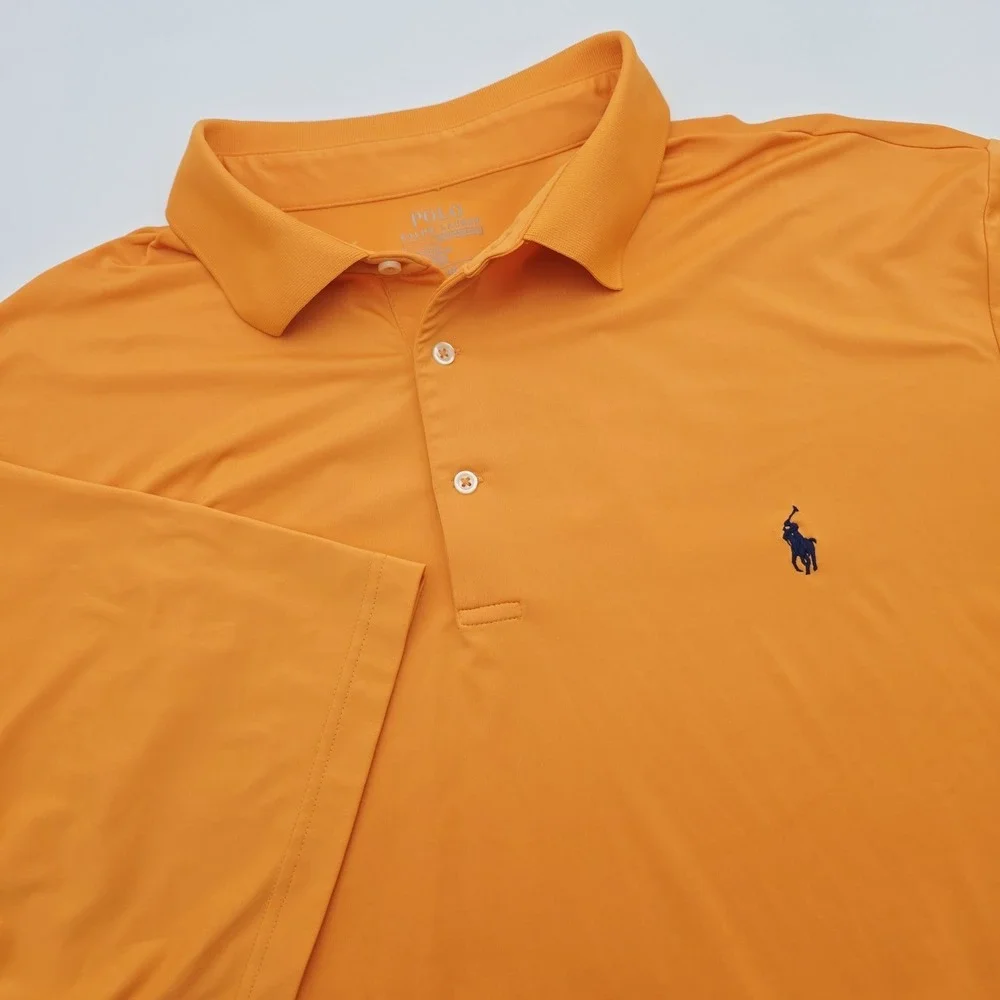 Polo Ralph Lauren Performance Mens 2XLT Orange Short Sleeve Golf Polo Shirt